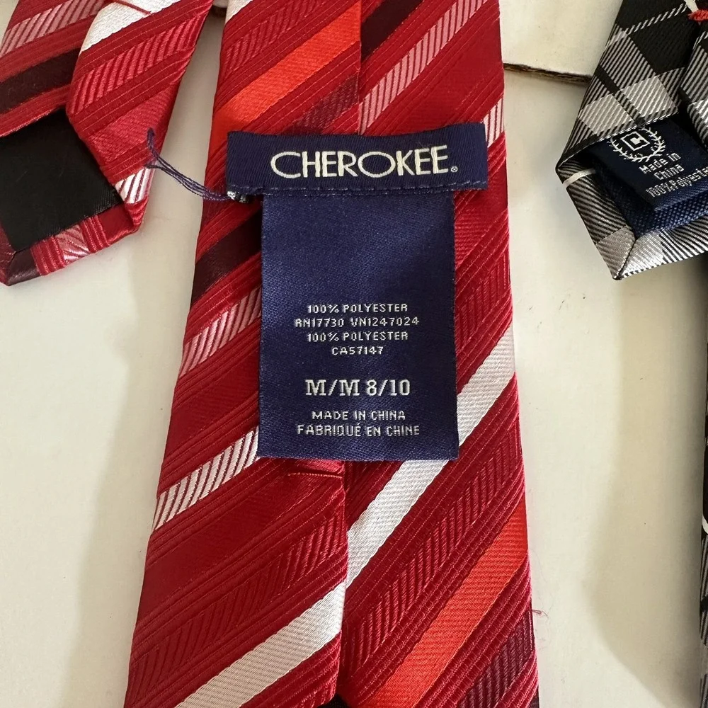 Infant/Toddler/Boy Clip On Ties Lot Of 4 Boys Polyester Assorted Sizes and Color